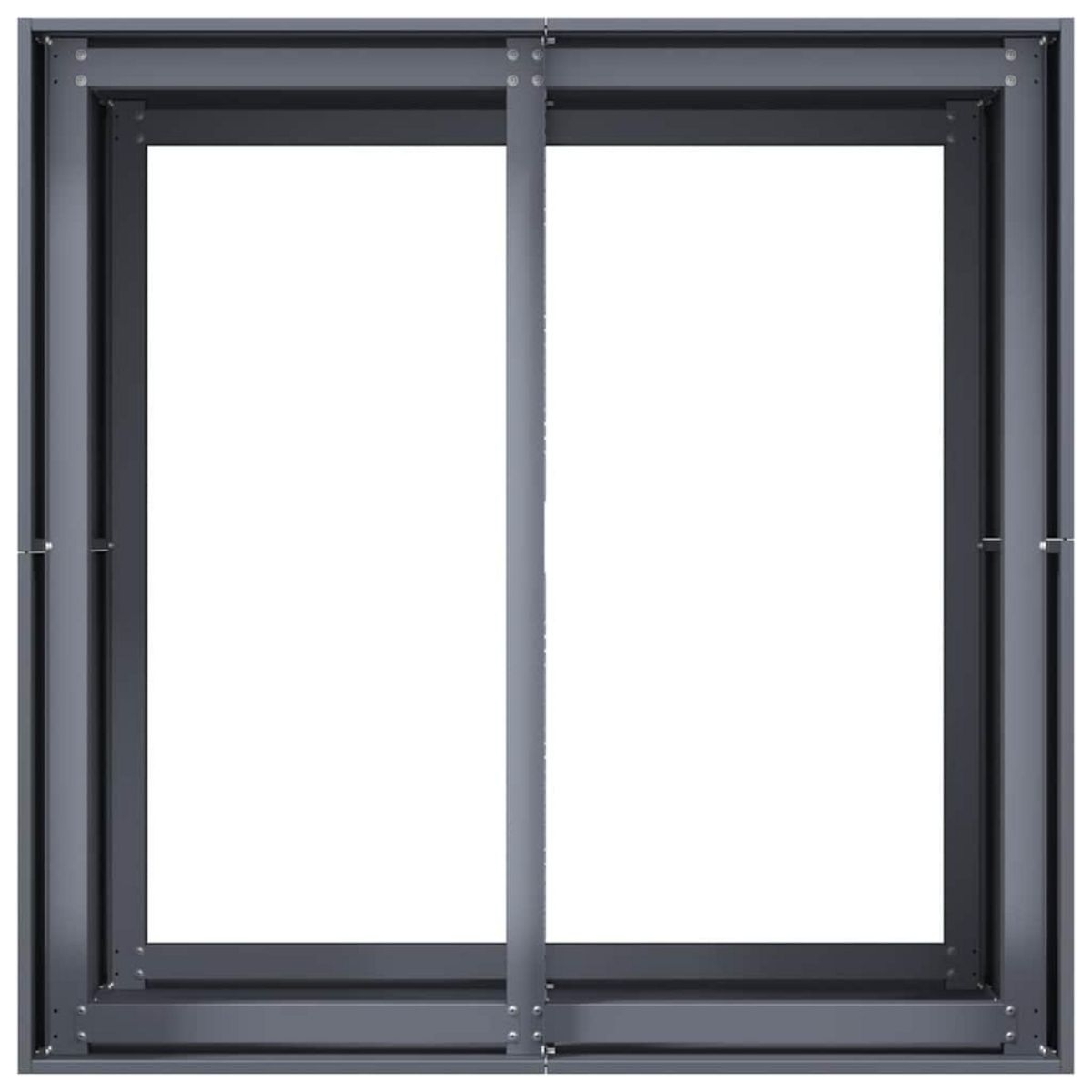 VIDAXL Jardiniere anthracite 80x80x80 cm acier