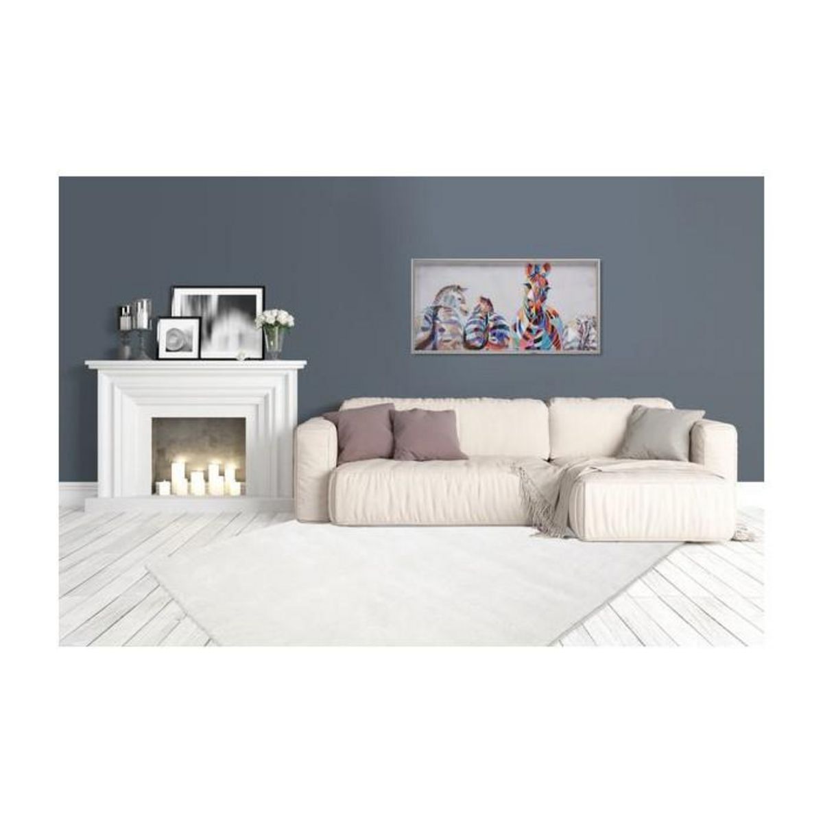 Paris Prix Tapis Tissé Déco  Saint Lucia  Ivoire