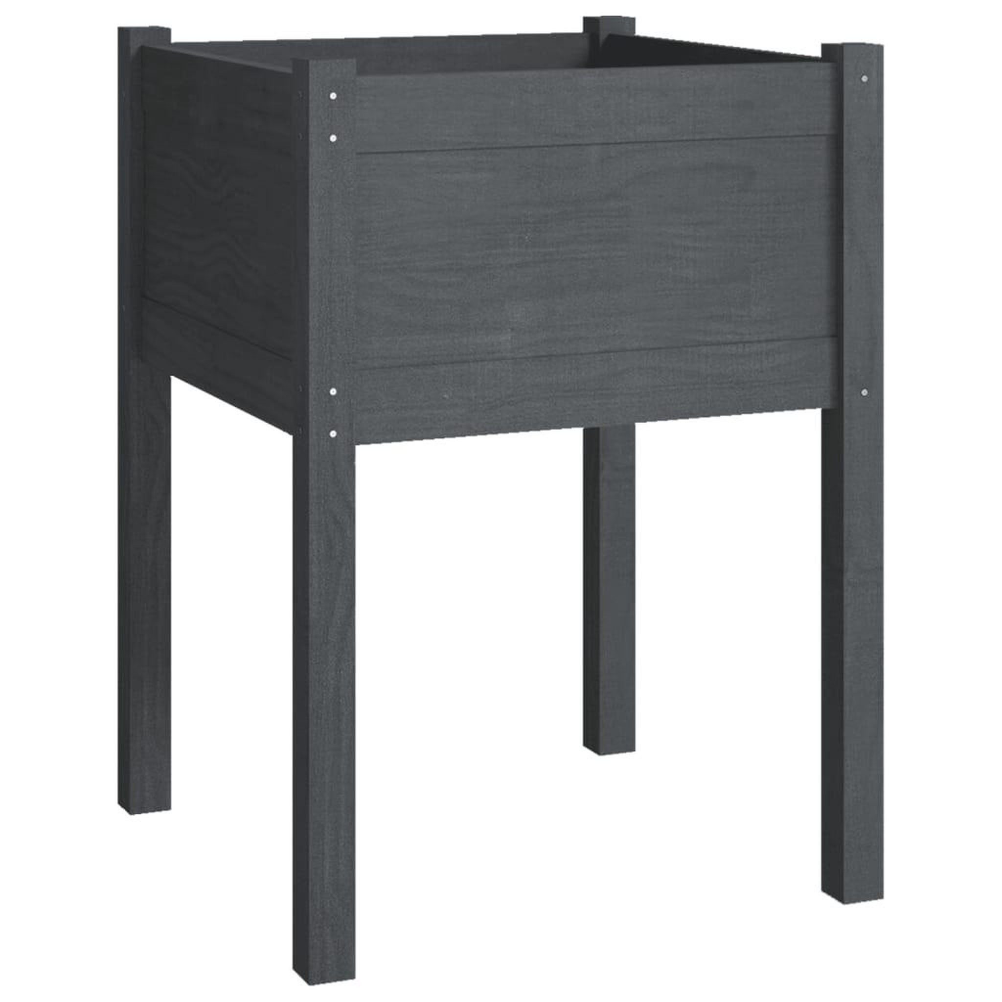 Voir la diapositive 2 : VIDAXL Jardiniere Gris 50x50x70 cm Bois de pin massif