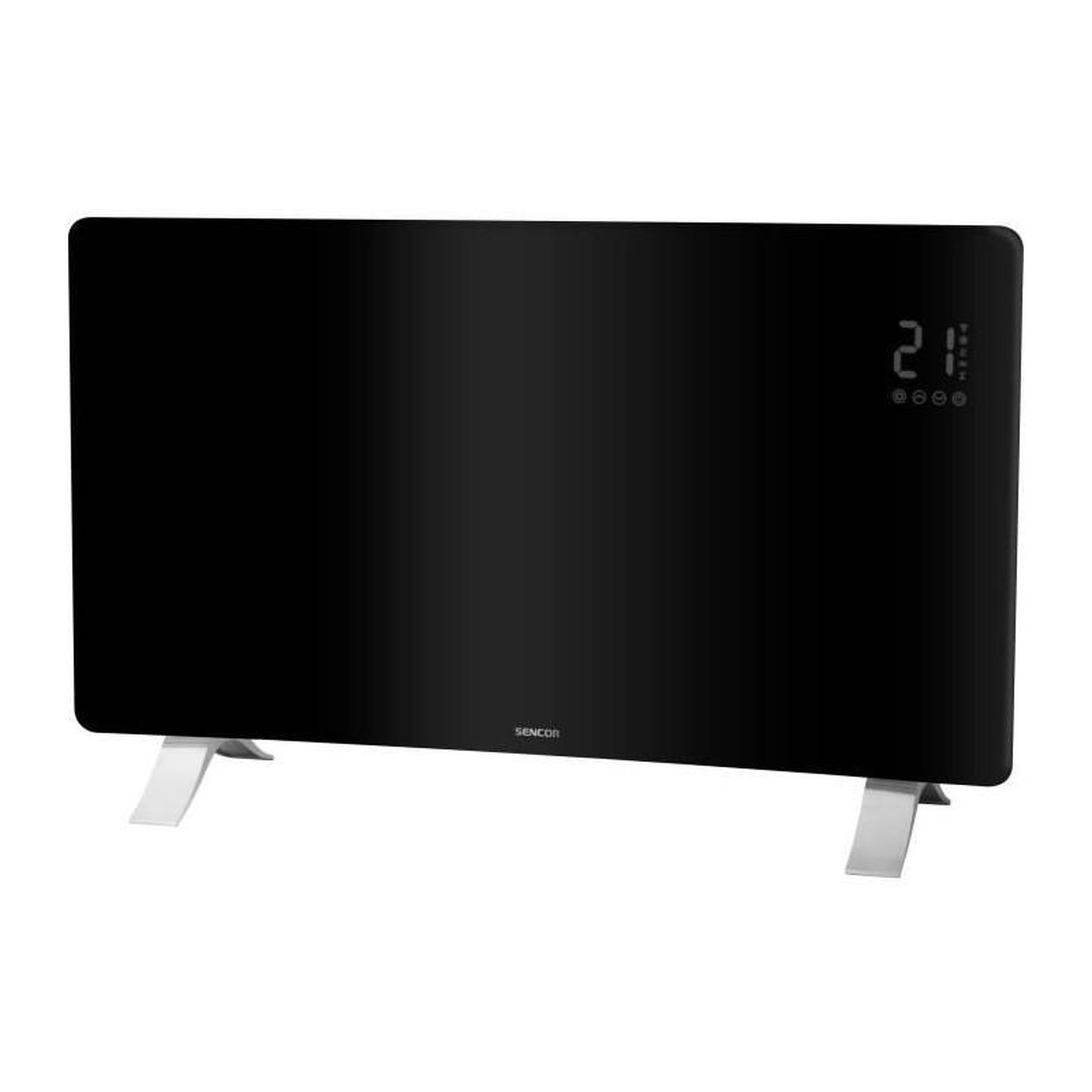 Voir la diapositive 2 : SENCO Radiateur intelligent Wi-Fi en verre - SENCOR - SCF 4741BK - 2400 W - 2 niveaux - Thermostat - Noir