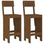Voir la diapositive 3 : VIDAXL Ensemble de bar de jardin 3 pcs marron miel bois pin massif