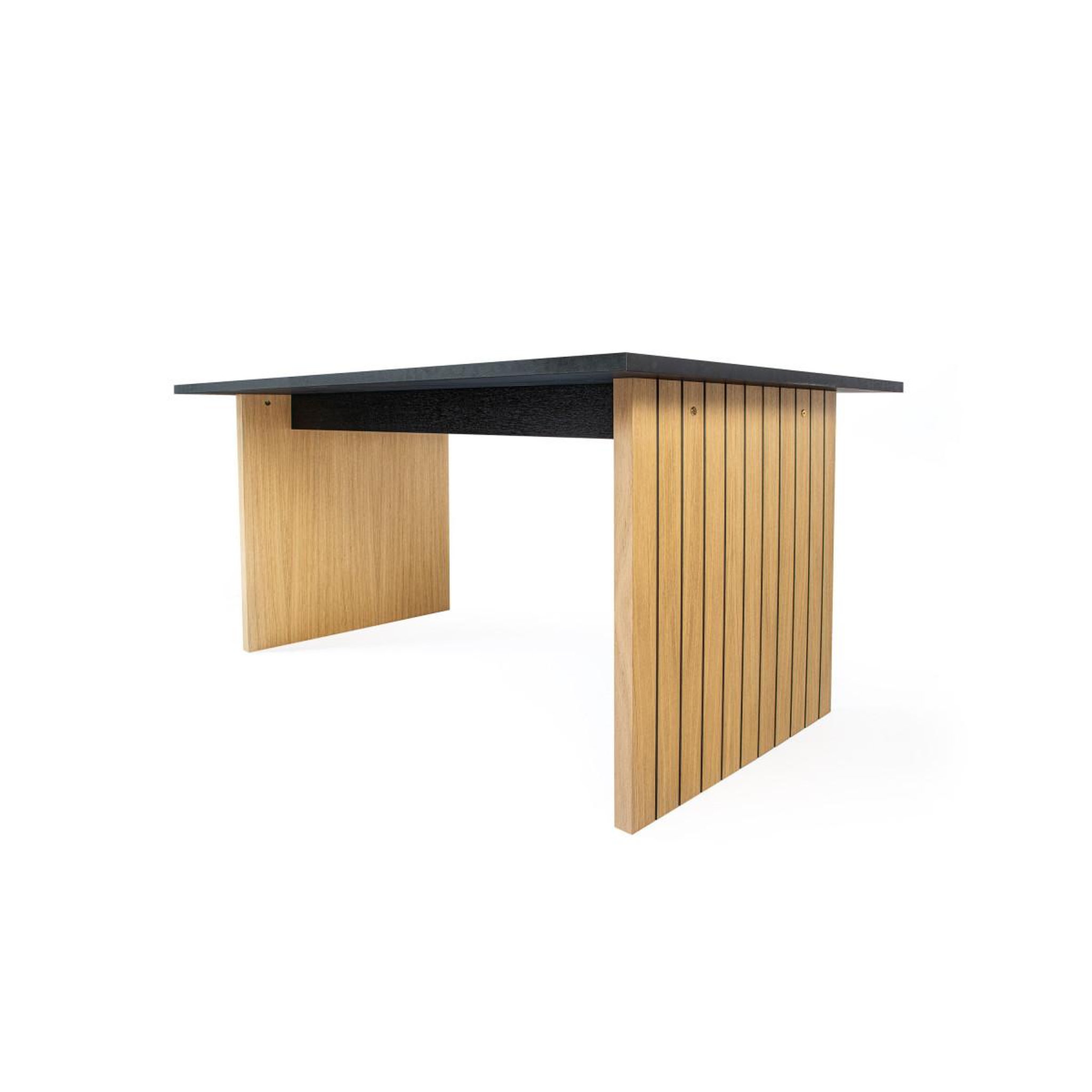 Voir la diapositive 2 : Paris Prix Table à manger design en bois  stripe  160cm noir