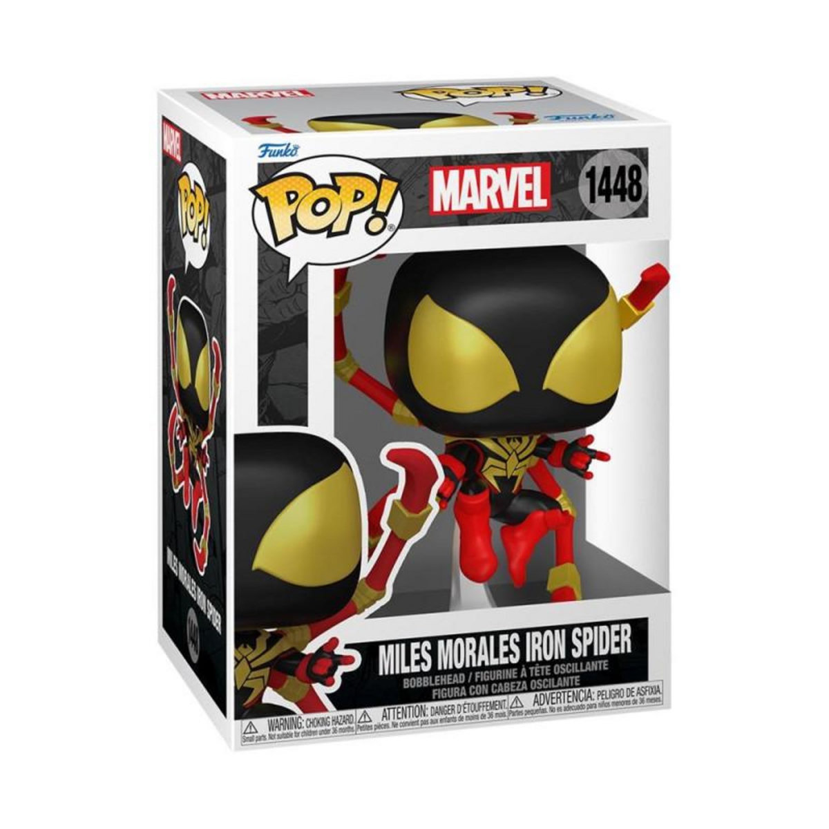 Funko Figurine Funko Pop Marvel Spider Man Comics Miles Iron Spider with Chase Modèle aléatoire
