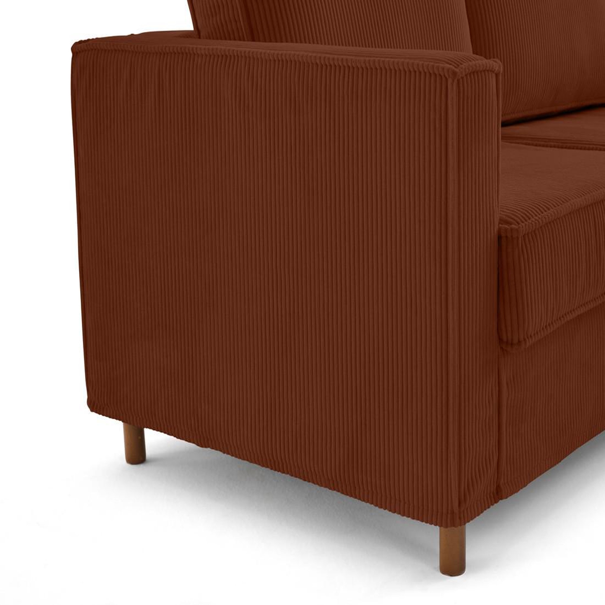Voir la diapositive 6 : LISA DESIGN Jake - canapé déhoussable d'angle droit 5 places en velours côtelé