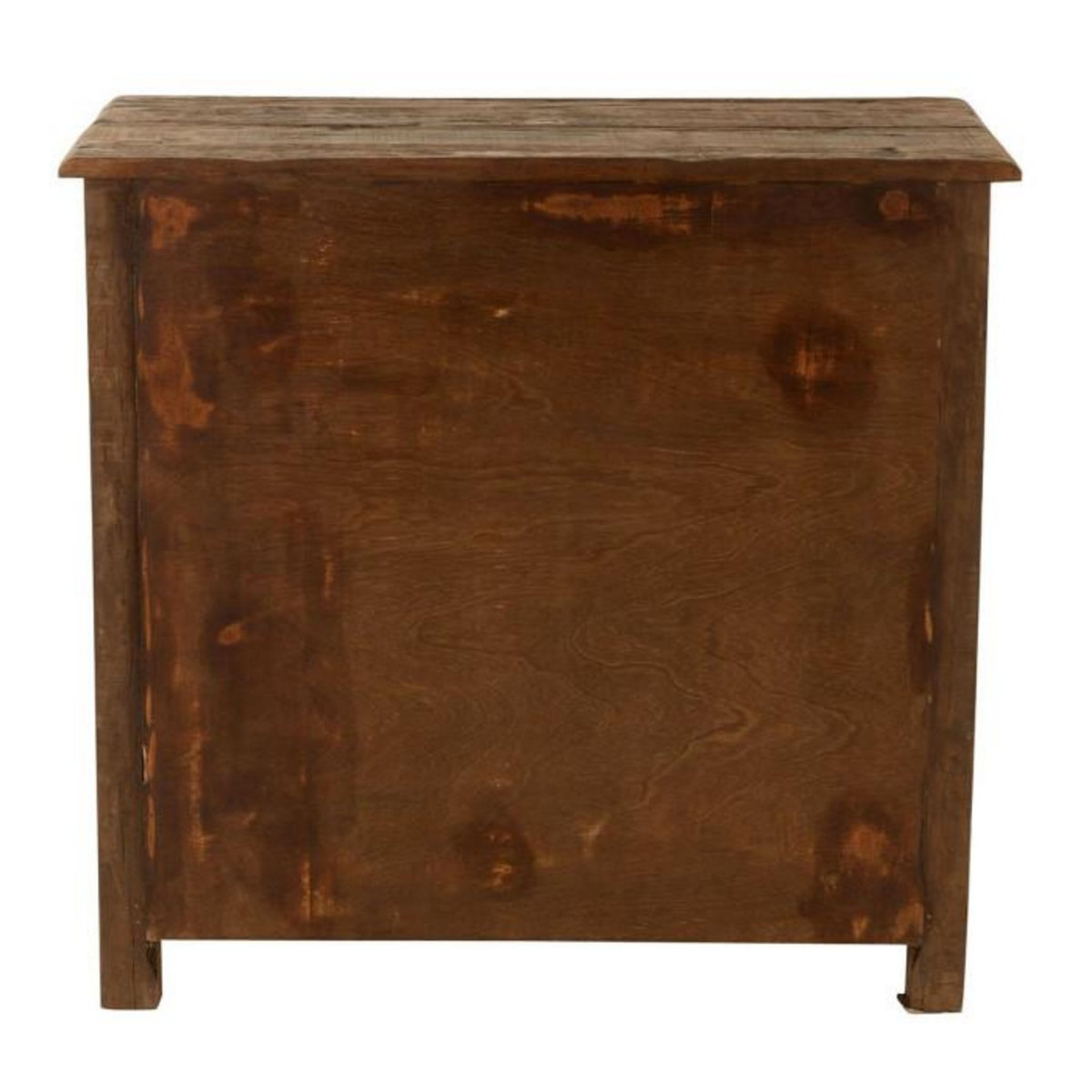 Paris Prix Commode 3 Tiroirs en Bois  Vieilli  100cm Marron