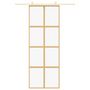 Voir la diapositive 3 : VIDAXL Porte coulissante dore 76x205 cm verre ESG clair et aluminium
