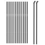 Voir la diapositive 3 : VIDAXL Cloture en treillis metallique anthracite 1x25m acier galvanise