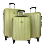 Degré Set de 3 valises Degré. Coloris disponibles : Rose, Vert, Noir