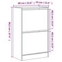 Voir la diapositive 6 : VIDAXL Armoire a chaussures blanc 60x34x96,5 cm bois d'ingenierie