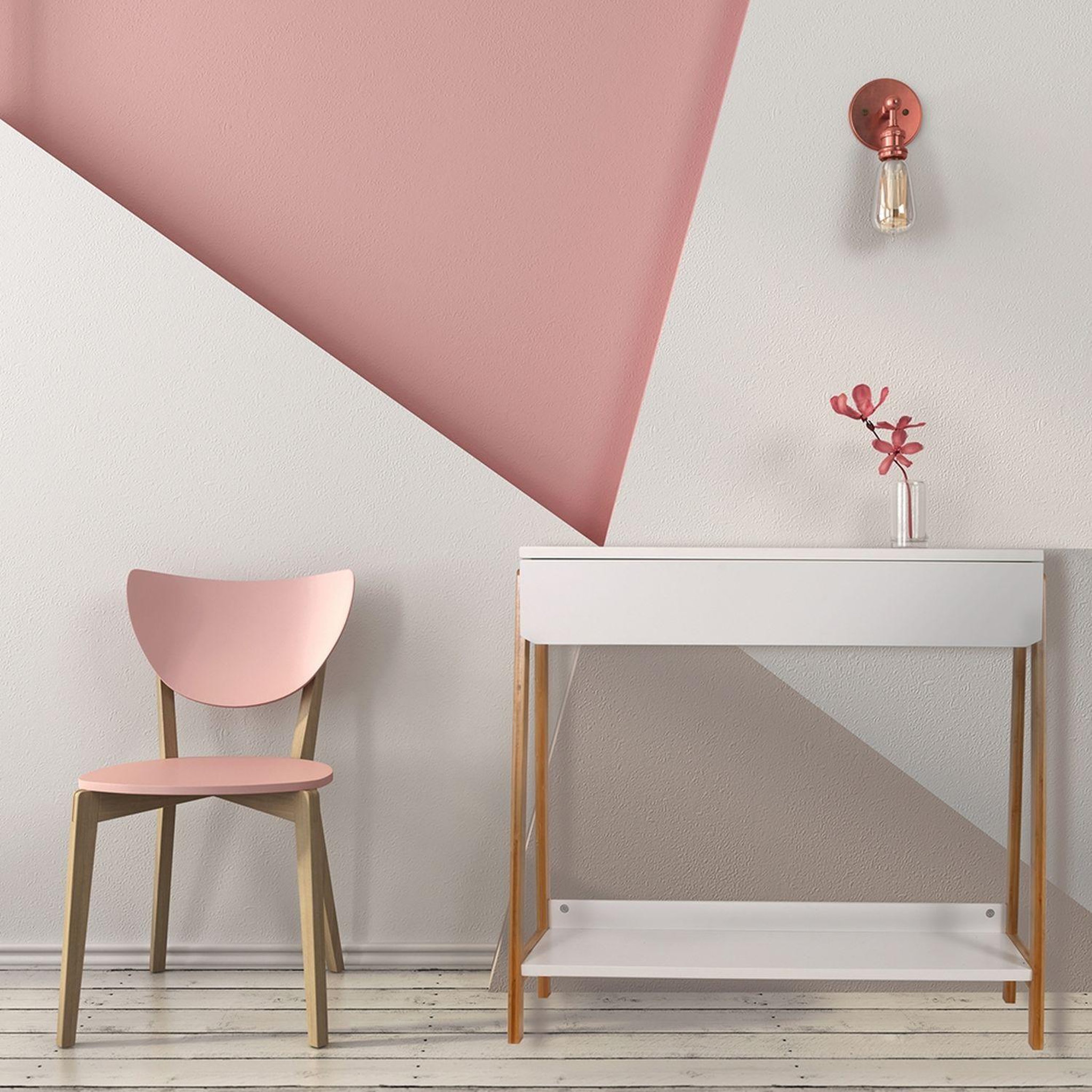 Voir la diapositive 3 : The Home Deco Factory Console scandi pemba - l. 83 x h. 77 cm - blanc