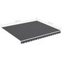 Voir la diapositive 6 : VIDAXL Tissu de remplacement pour auvent Anthracite 4x3,5 m