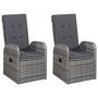 Voir la diapositive 5 : VIDAXL Ensemble a manger de jardin 5 pcs Gris