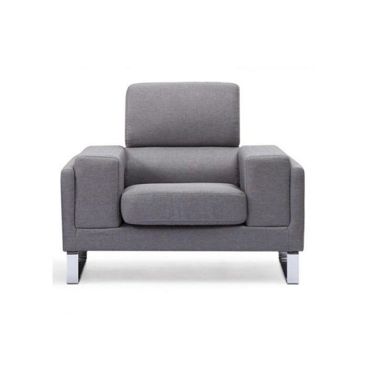 Paris Prix Fauteuil en Tissu  Ezekiel  104cm Gris Clair