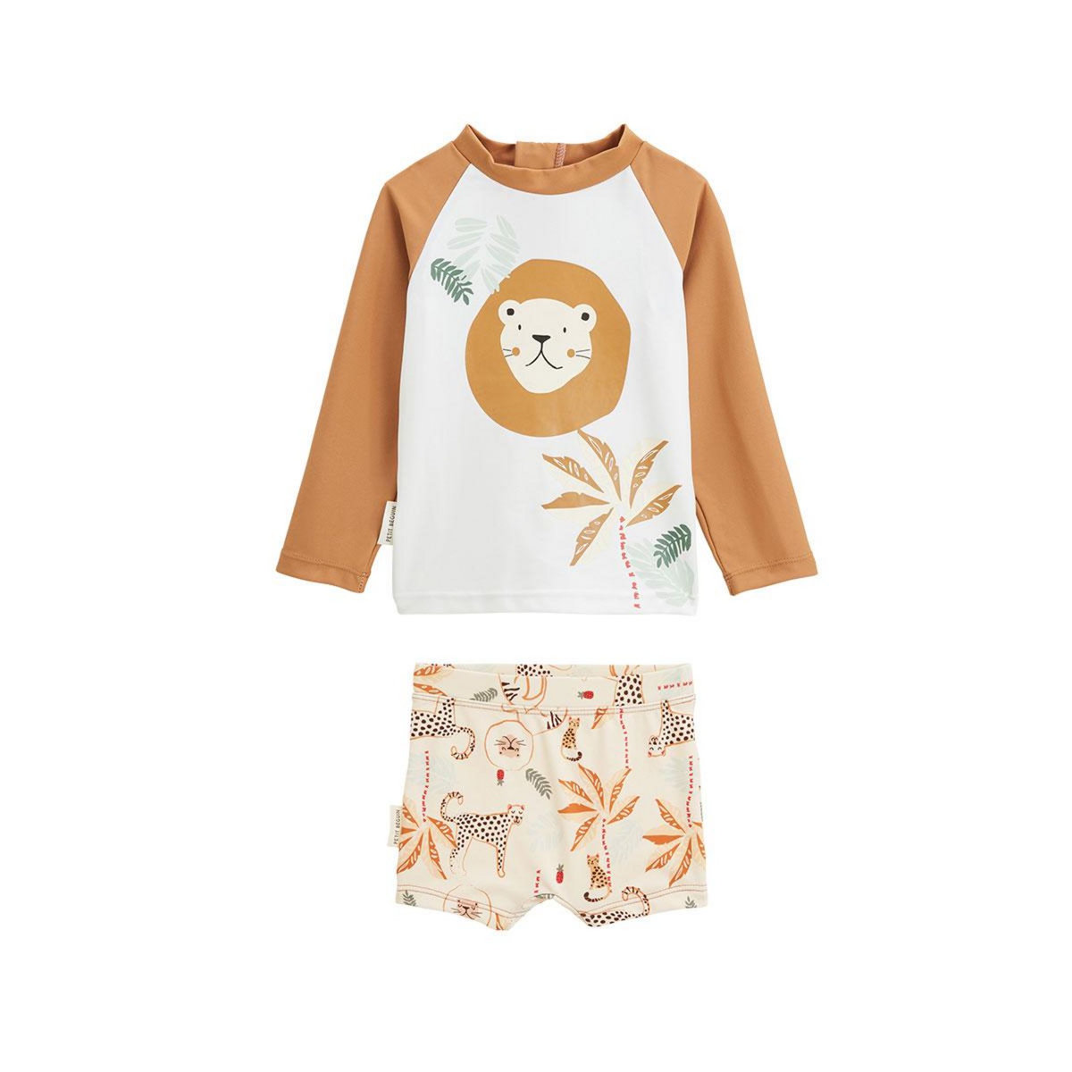 Petit Béguin Maillot de bain bébé 2 pièces t-shirt de protection UV & boxer Tango