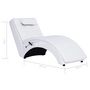 Voir la diapositive 6 : VIDAXL Chaise longue de massage avec oreiller Blanc Similicuir