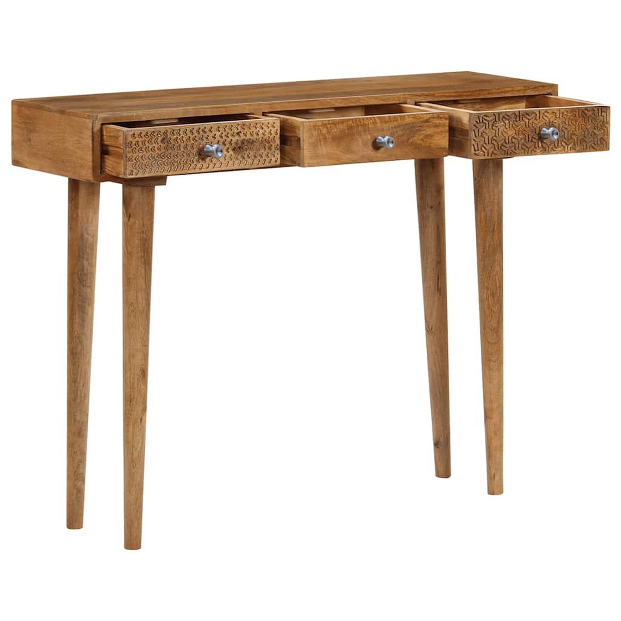 Voir la diapositive 3 : VIDAXL Table console bois de manguier massif 102x30x79 cm