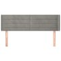 Voir la diapositive 3 : VIDAXL Tete de lit avec oreilles Gris clair 147x16x78/88 cm Velours