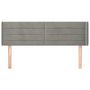 Voir la diapositive 3 : VIDAXL Tete de lit avec oreilles Gris clair 147x16x78/88 cm Velours