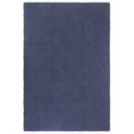 VIDAXL Tapis rectangulaire Bleu marine 180x250 cm Coton
