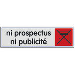 NOVAP Plaque ni prospectus ni pub en plastique
