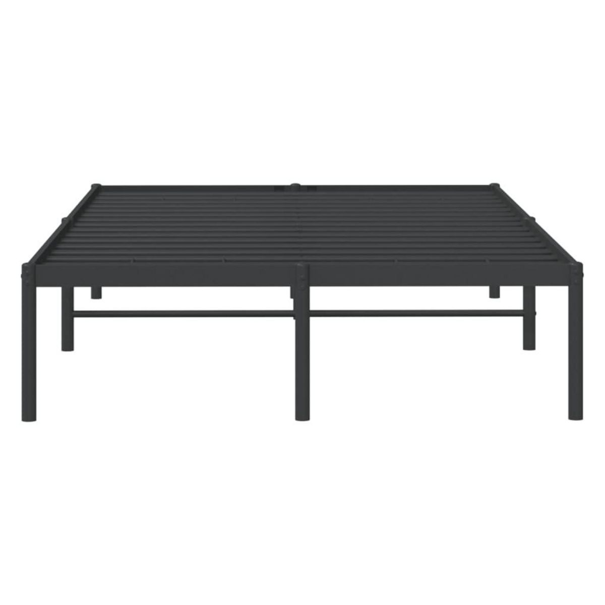 VIDAXL Cadre de lit metal sans matelas noir 120x200 cm