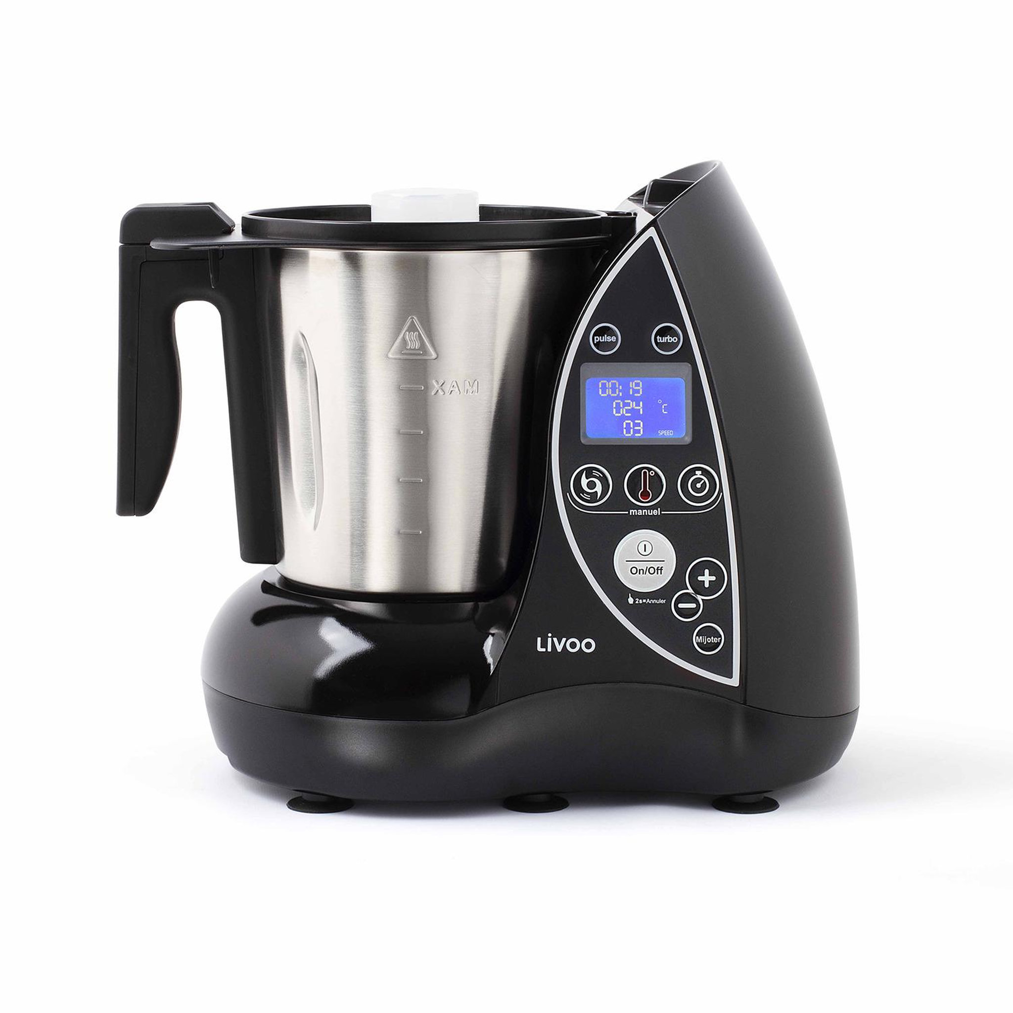 Voir la diapositive 2 : LIVOO Robot culinaire chauffant 3l 1500w noir - dop142n