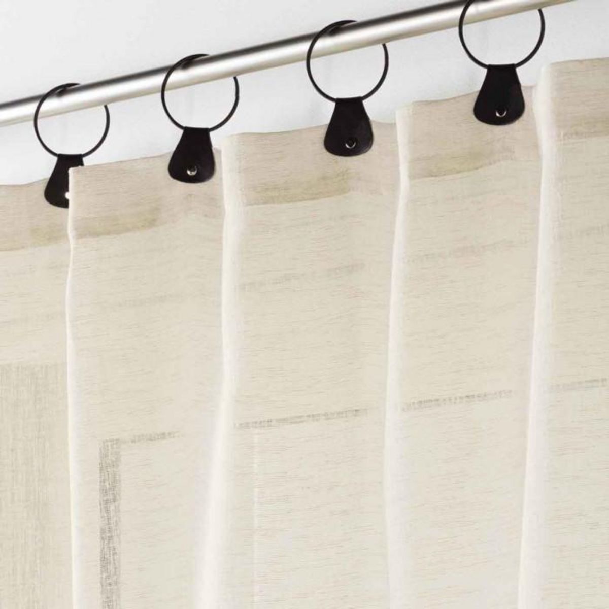 Paris Prix Rideau Voilage à Anneaux  Linka  140x240cm Naturel