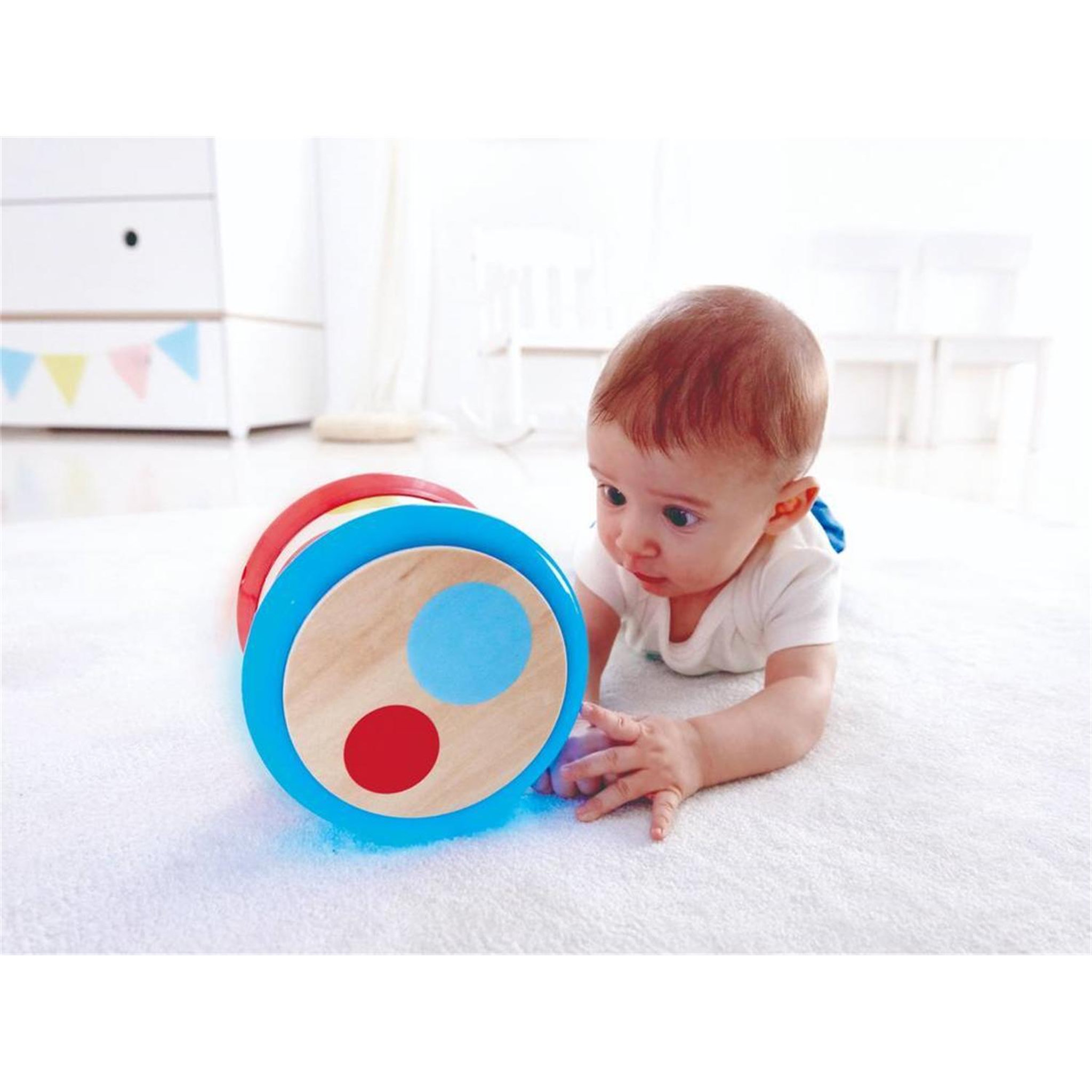 Voir la diapositive 4 : Hape Tambour de bebe bois