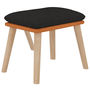 Voir la diapositive 5 : VIDAXL Chaise de relaxation avec repose-pied Noir Similicuir et tissu