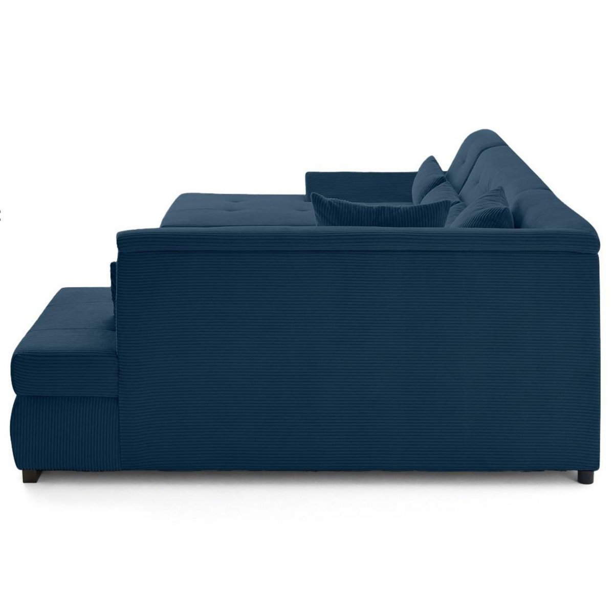 LISA DESIGN Vermont s - canapé panoramique d'angle droit 7 places en velours côtelé