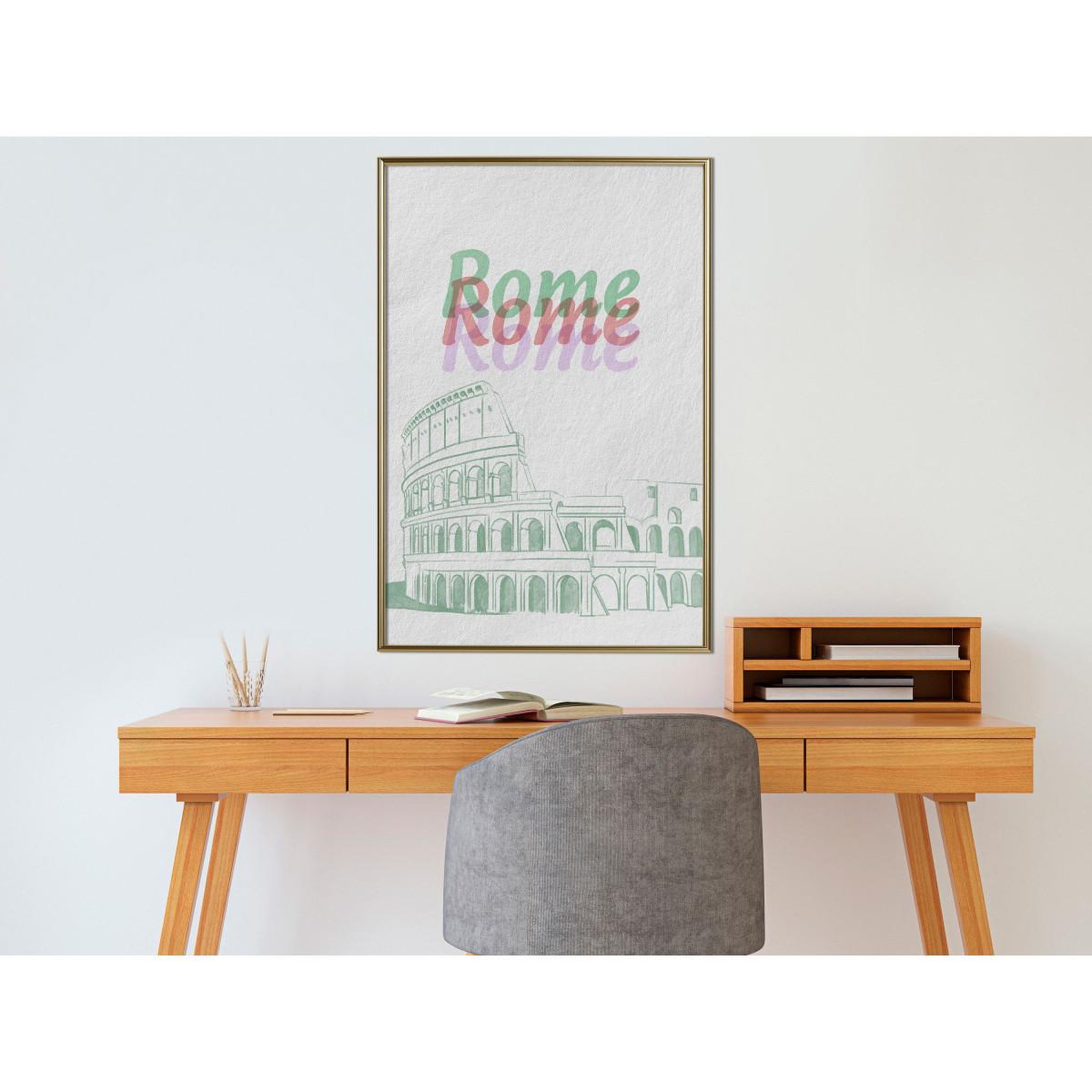 Voir la diapositive 2 : Paris Prix Affiche murale encadrée  pastel rome