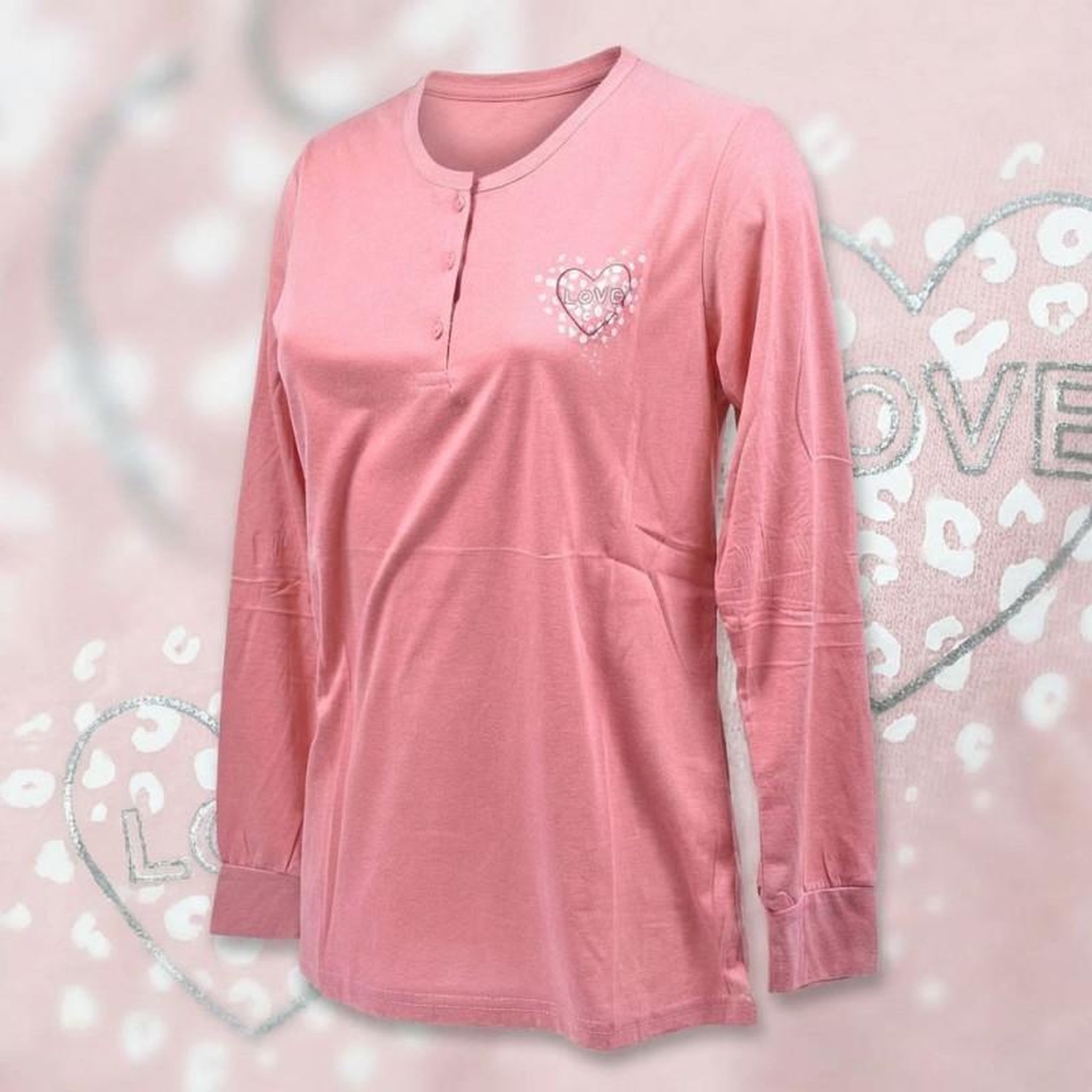 Voir la diapositive 3 : OZABI OZABI Ensemble Pyjama Long Femme Haut Manches Longues