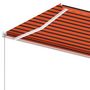 Voir la diapositive 5 : VIDAXL Auvent manuel retractable sur pied 300x250 cm Orange et marron