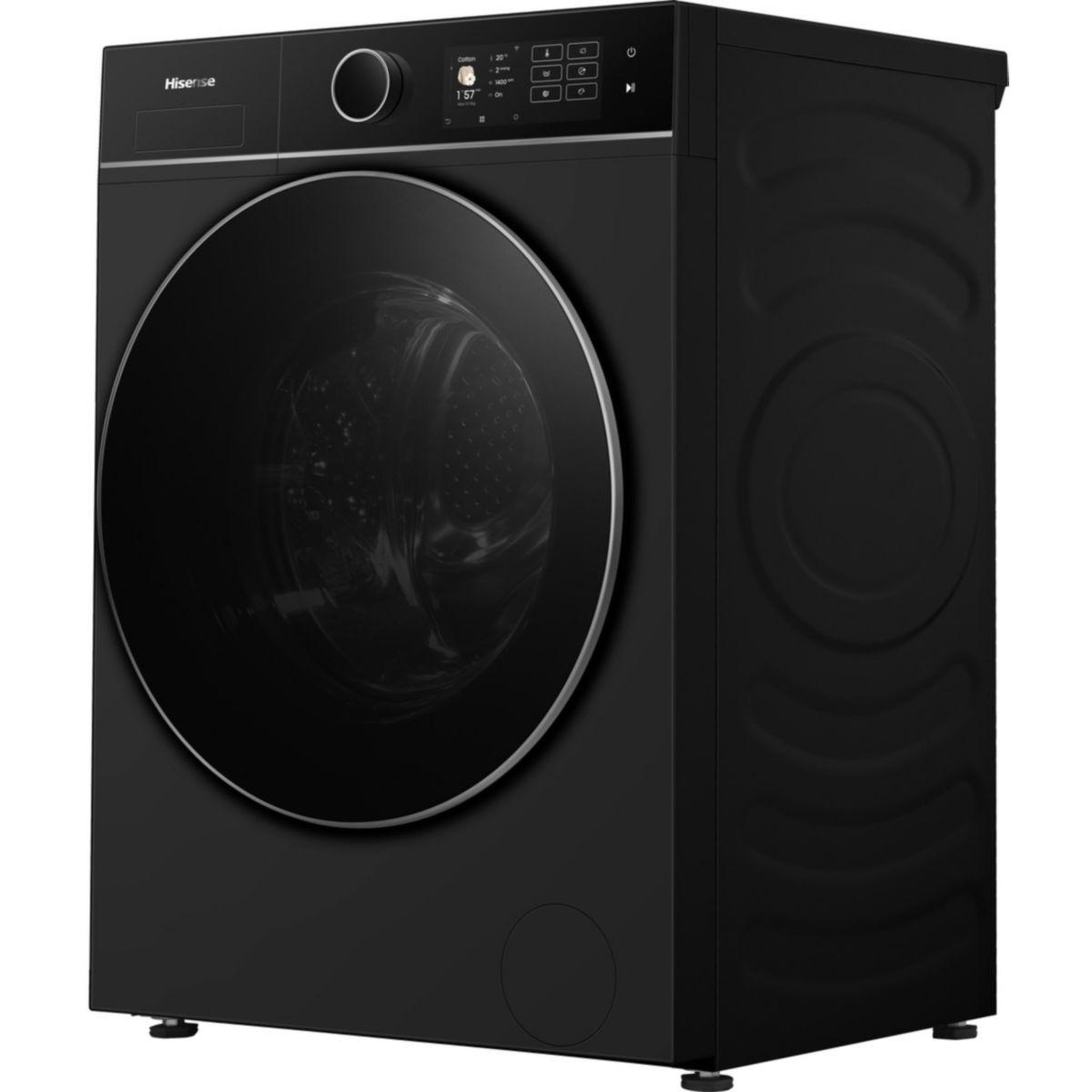 Voir la diapositive 2 : Hisense Lave linge hublot wf5i1045bbq - 10,5 kg - 1400 tr/min - classe a - moteur induction - autodosage - connecté - noir