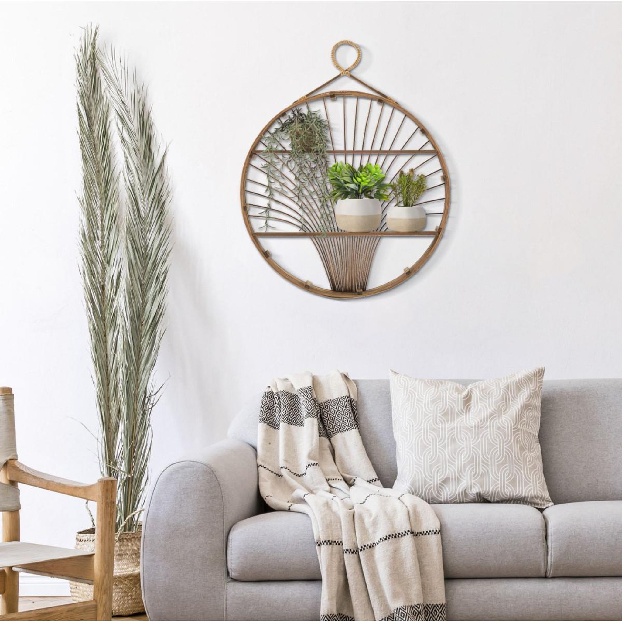 Voir la diapositive 5 : Paris Prix Étagère murale déco  fuji  76cm naturel