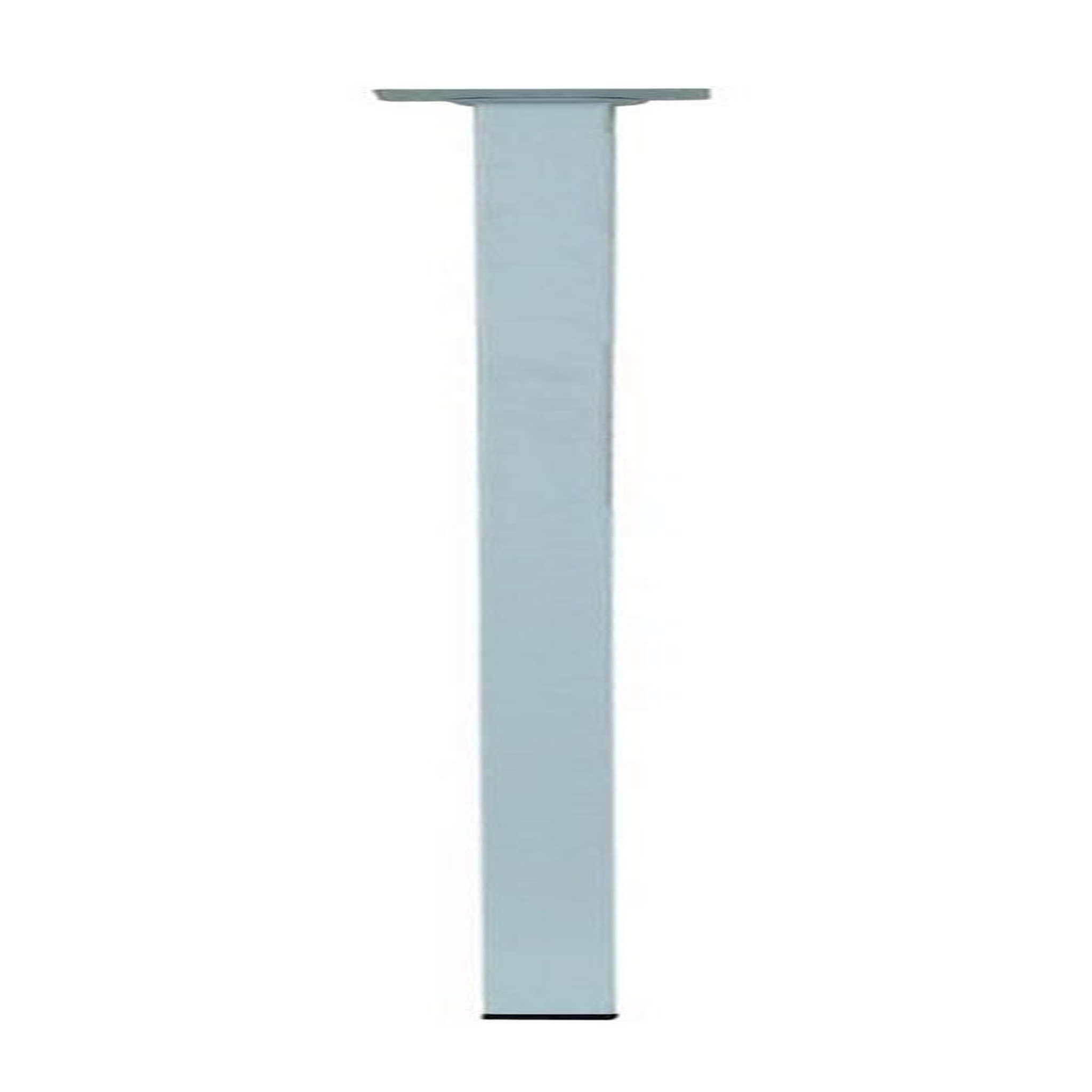 CENTRALE BRICO Pied de table carré fixe acier époxy blanc, 80 cm