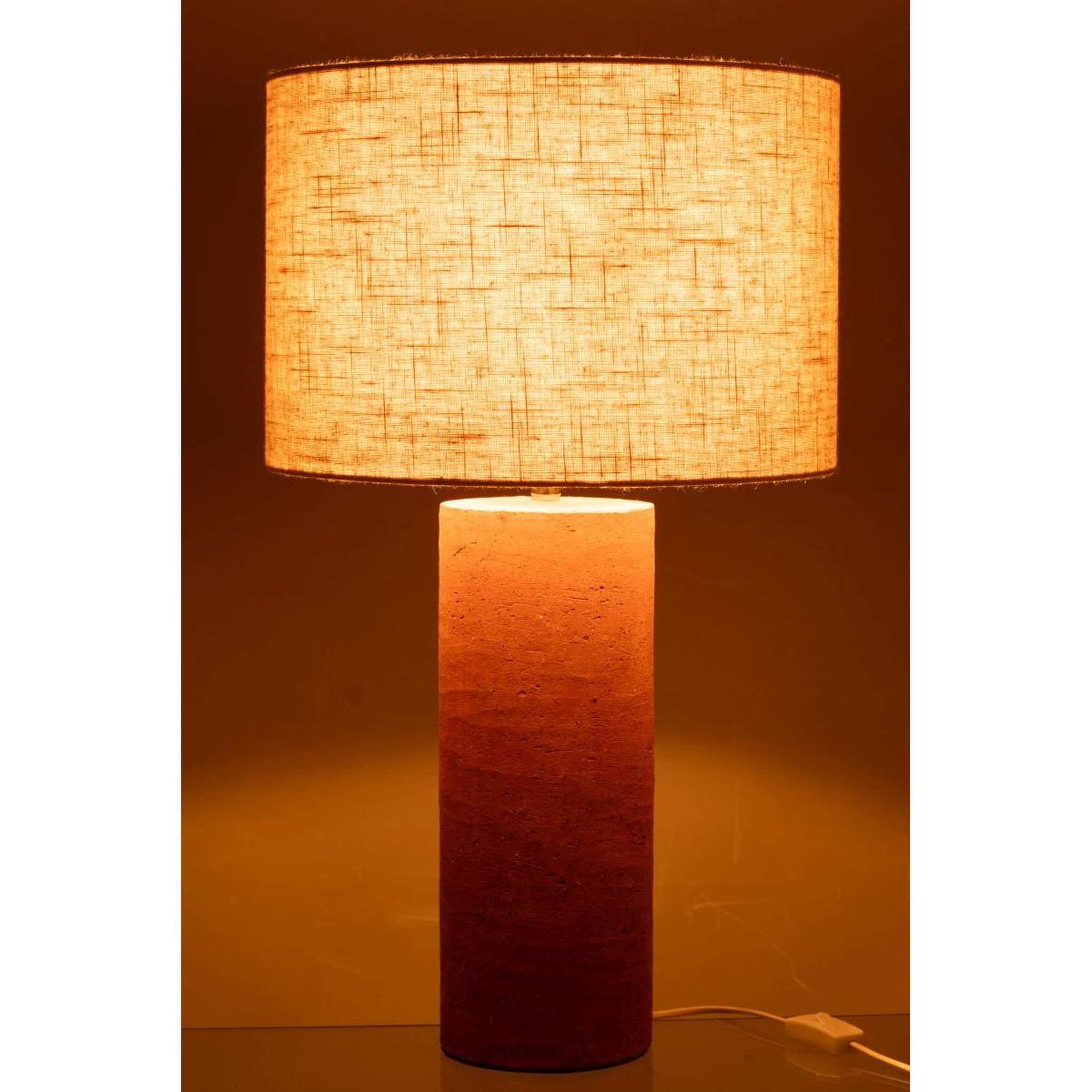 Voir la diapositive 3 : J-LINE Lampe à poser design  isla  65cm rouille