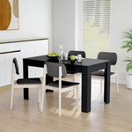 VIDAXL Table de salle a manger Noir 140x74,5x76 cm Agglomere