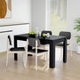 Voir la diapositive 1 : VIDAXL Table de salle a manger Noir 140x74,5x76 cm Agglomere