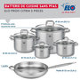 Voir la diapositive 2 : ELO Set de 1 Poêle de cuisson 32 cm et 4 faitouts 14, 16, 20 et 26 cm Elo Profi Citrin