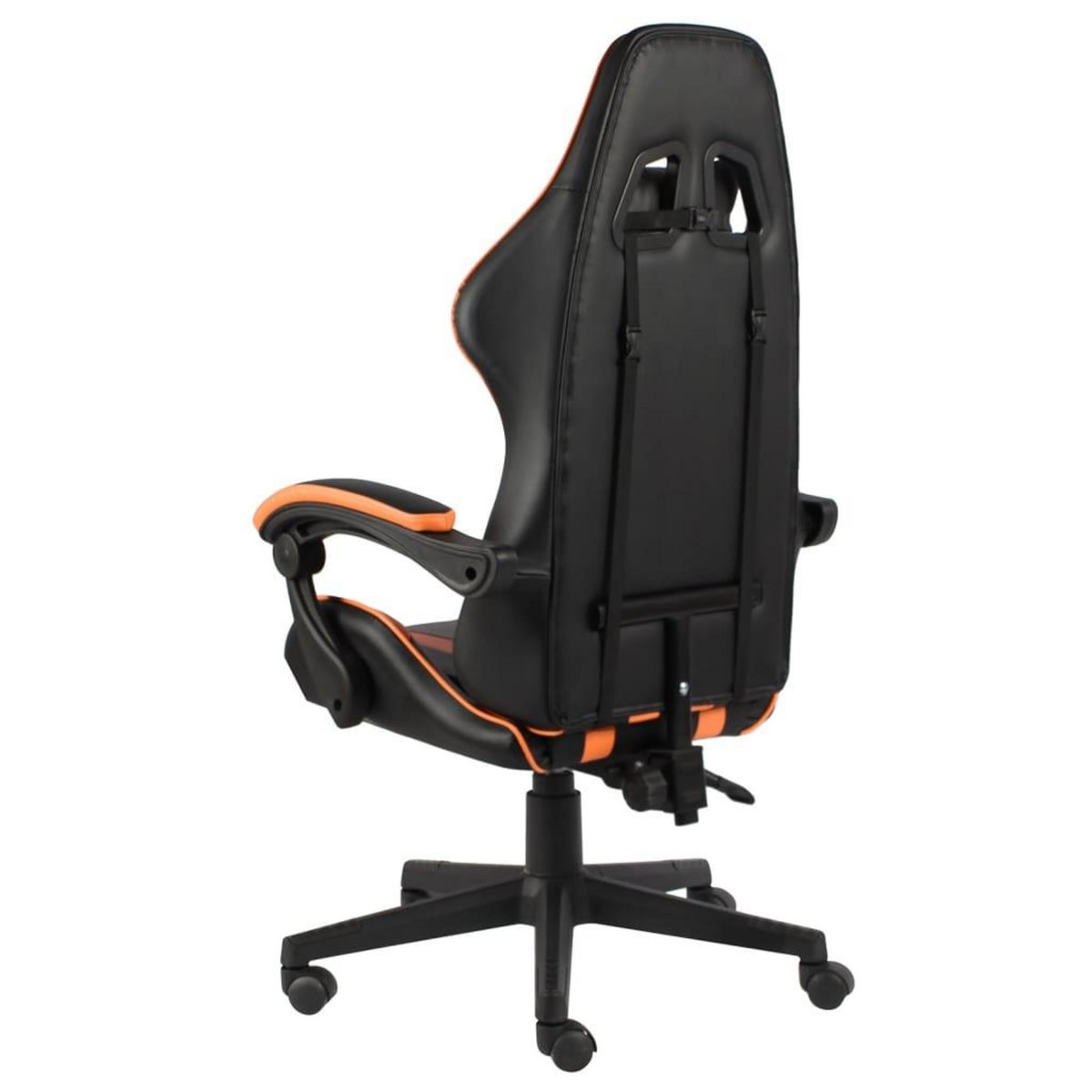 VIDAXL Fauteuil de jeux video Noir et orange Similicuir