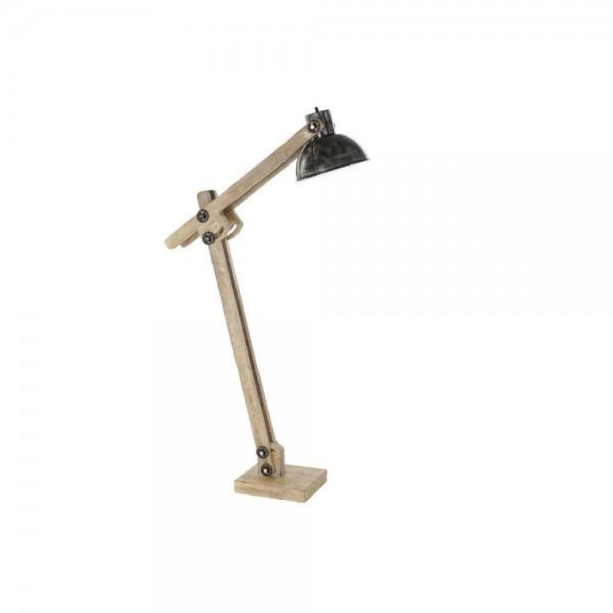 MARKET24 Lampadaire DKD Home Decor Naturel Noir Métal Bois Fer (30 x 87 x 153 cm)