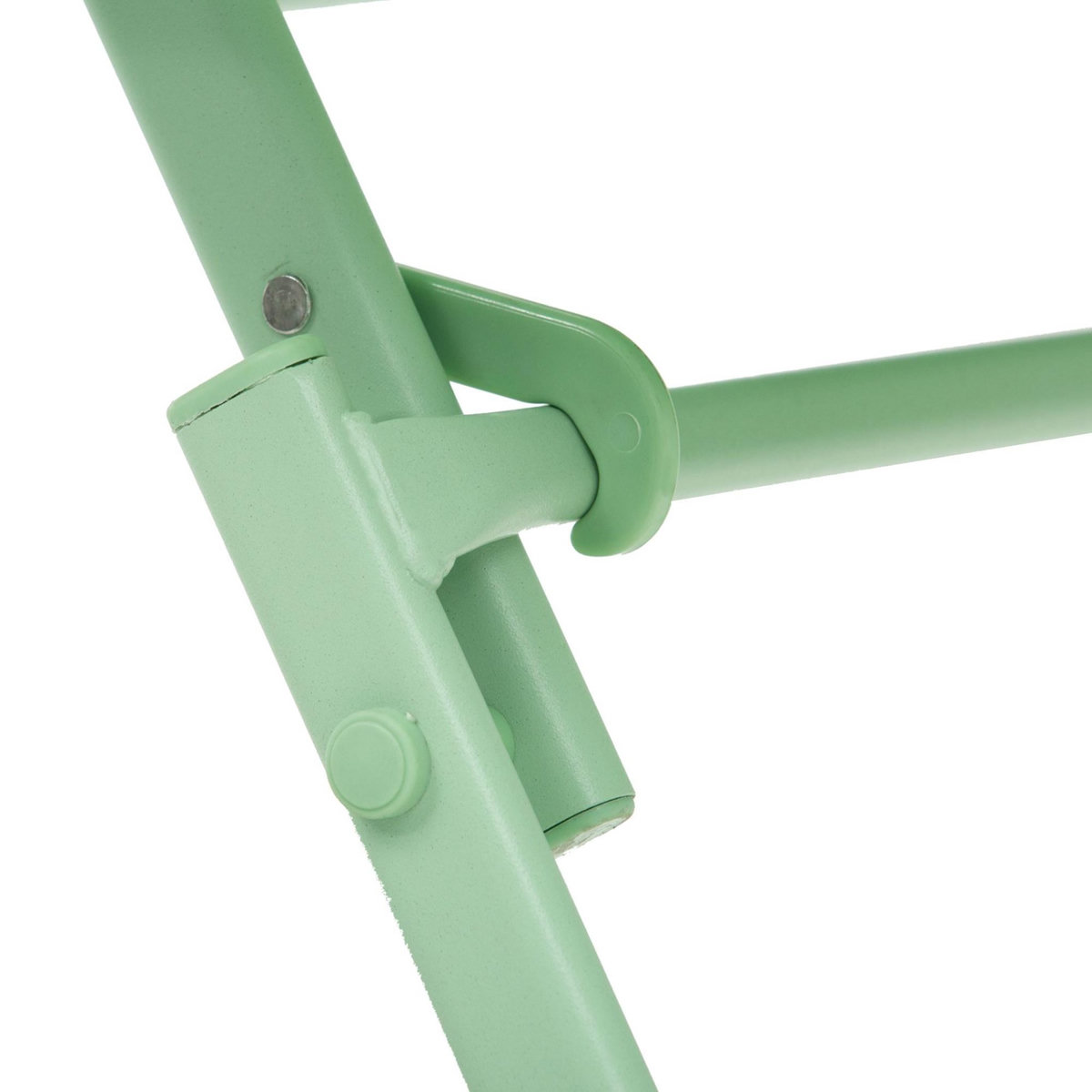 OUTSUNNY Salon de jardin bistro pliable - table carrée dim. 60L x 60l x 71H cm avec 2 chaises - métal thermolaqué vert d'eau