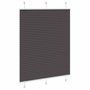 Voir la diapositive 3 : VIDAXL Store plisse noir 110x150 cm largeur du tissu 109,4cm polyester