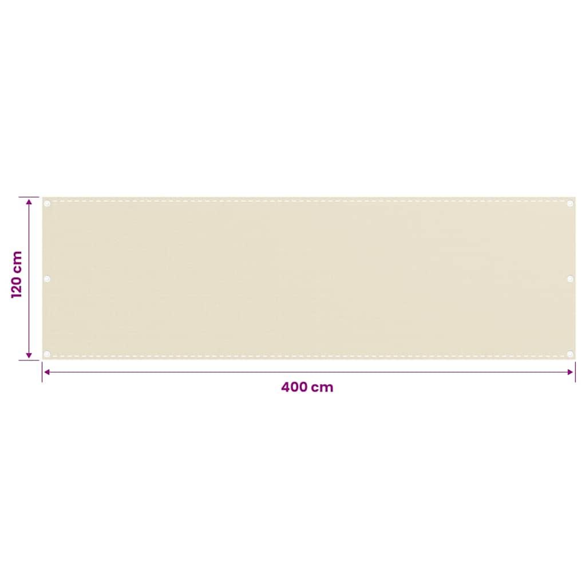Voir la diapositive 6 : VIDAXL Ecran de balcon creme 120x400 cm pehd