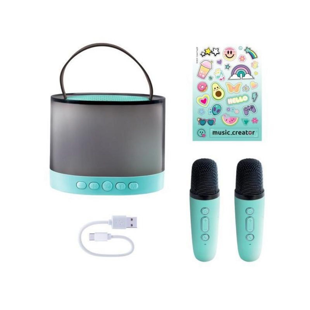 Canal Toys Canal Toys - Music Creator - Mini Station Karaoké - Enceinte lumineuse avec 2 microphones sans fil - INF 044