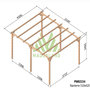 Voir la diapositive 2 : JARDIDECO Carport en bois Nanterre 510 x 420 cm - Maderland