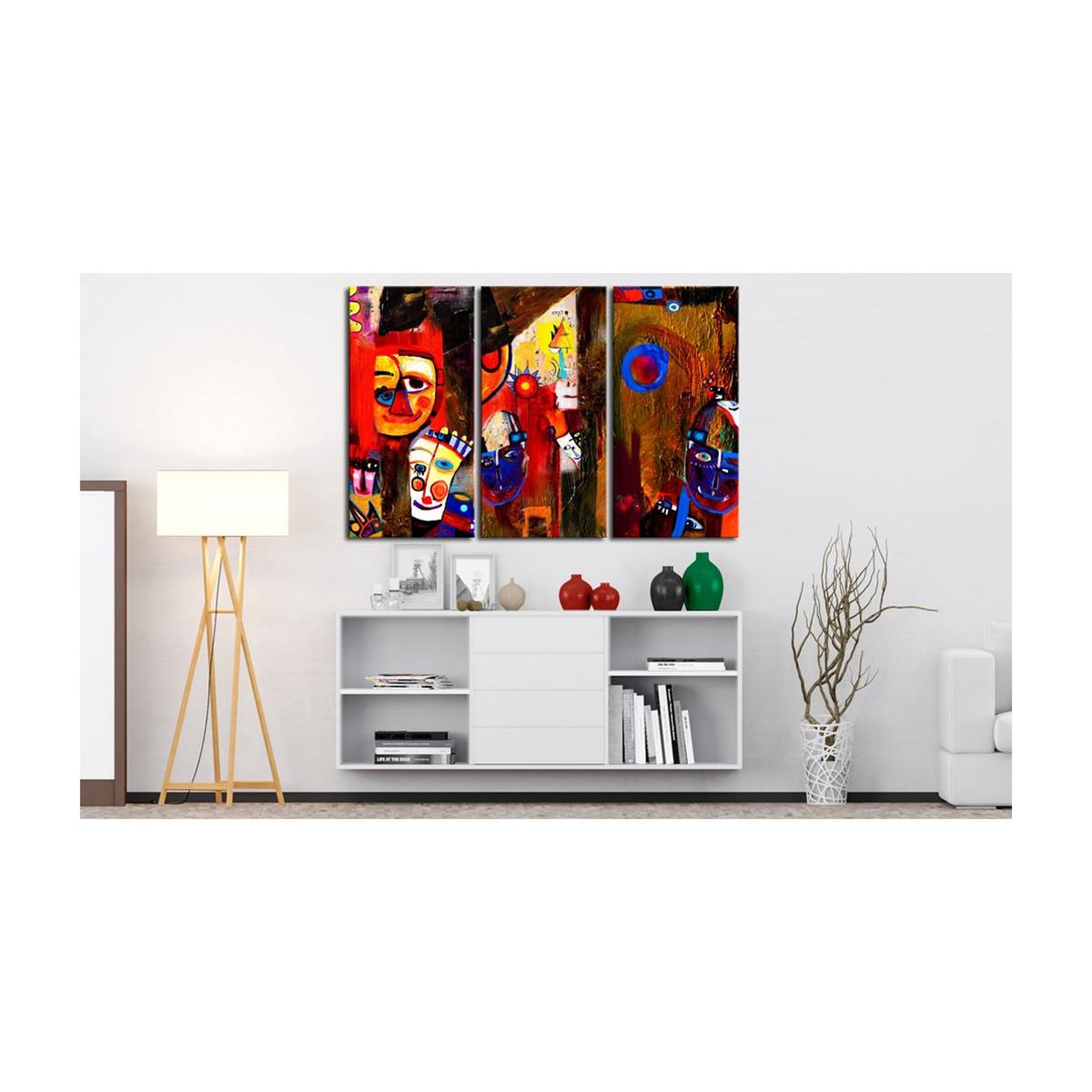 Voir la diapositive 2 : Paris Prix Tableau peint à la main  abstract carnival  80x120cm