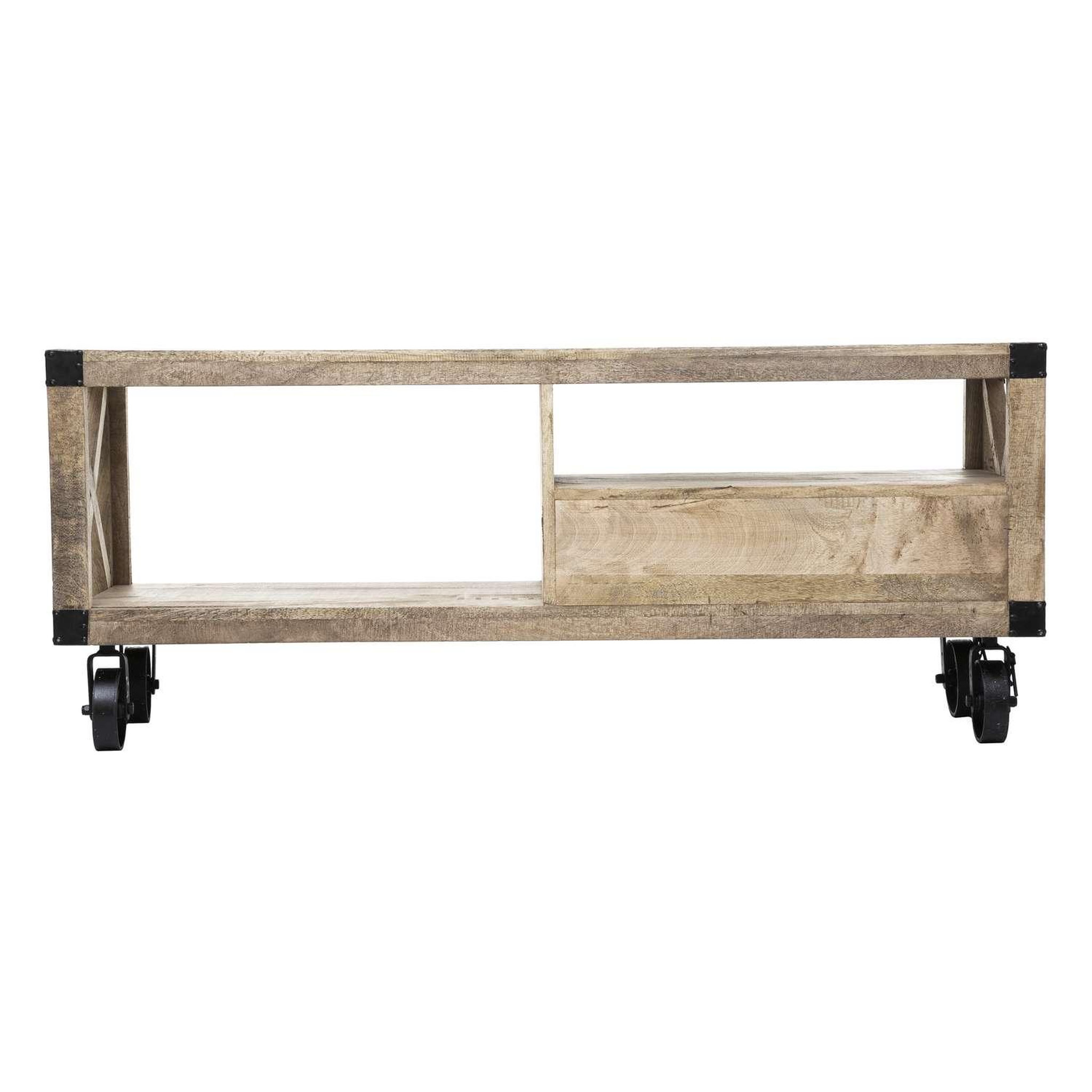 Voir la diapositive 6 : ATMOSPHERA Meuble tv 1 porte en manguier silas - beige