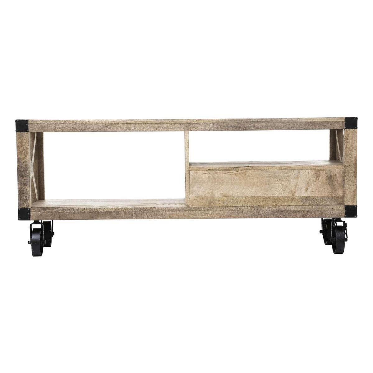 ATMOSPHERA Meuble TV 1 porte en manguier SILAS - Beige